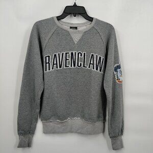 Harry Potter Universal Studios Ravenclaw Hogwarts Fleece Sweater XS Women Gray